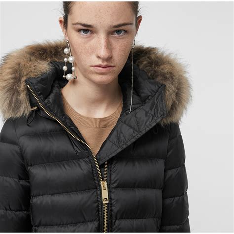 womens burberry puffer vest|Burberry detachable hood puffer coat.